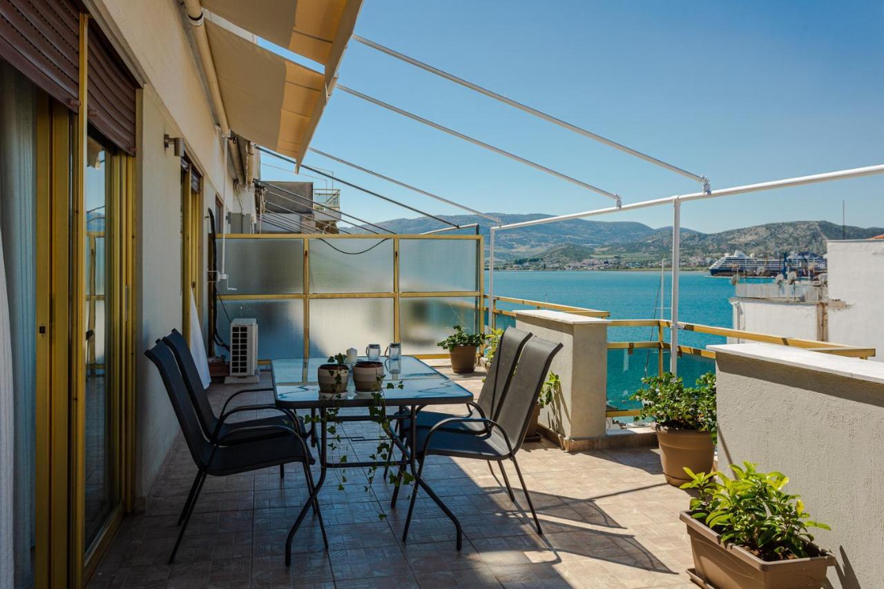 Cozy Seaside Penthouse With Sea & Mountain View. Leilighet Volos Eksteriør bilde